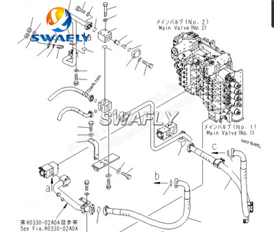 SWAFYのオリジナル再生KOMATSU PC1250-8メインコントロールバルブアセンブリの紹介